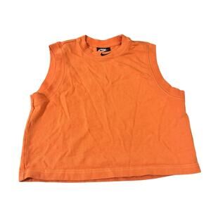 Nike‎ Orange Sleeveless Cropped Tank Top Women’s Small Streetwear Y2K